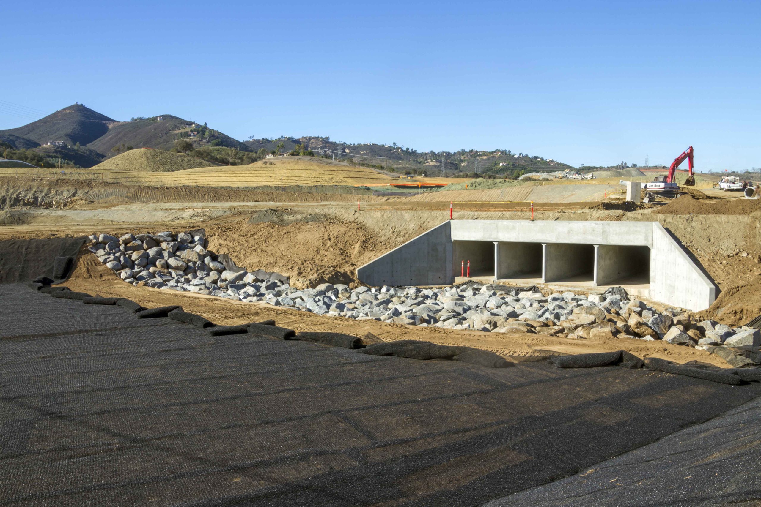 Harmony Grove Village Phase 1 Drainage - full view of completed project