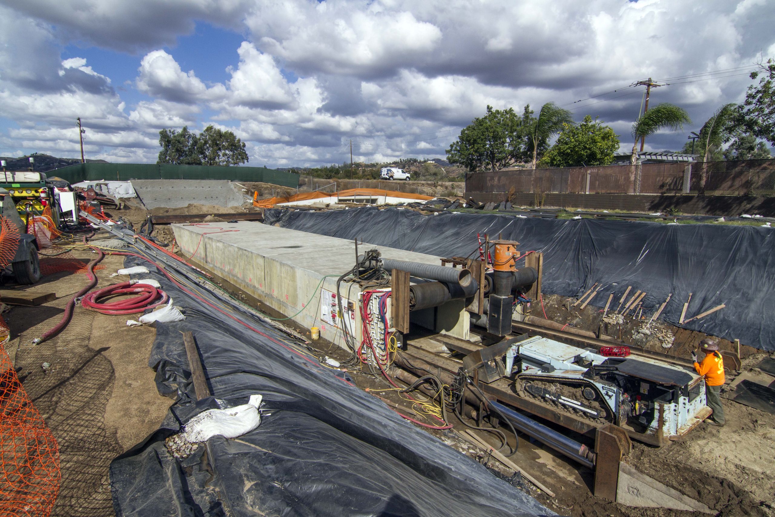 Woodside Avenue Flood Control installing box culverts