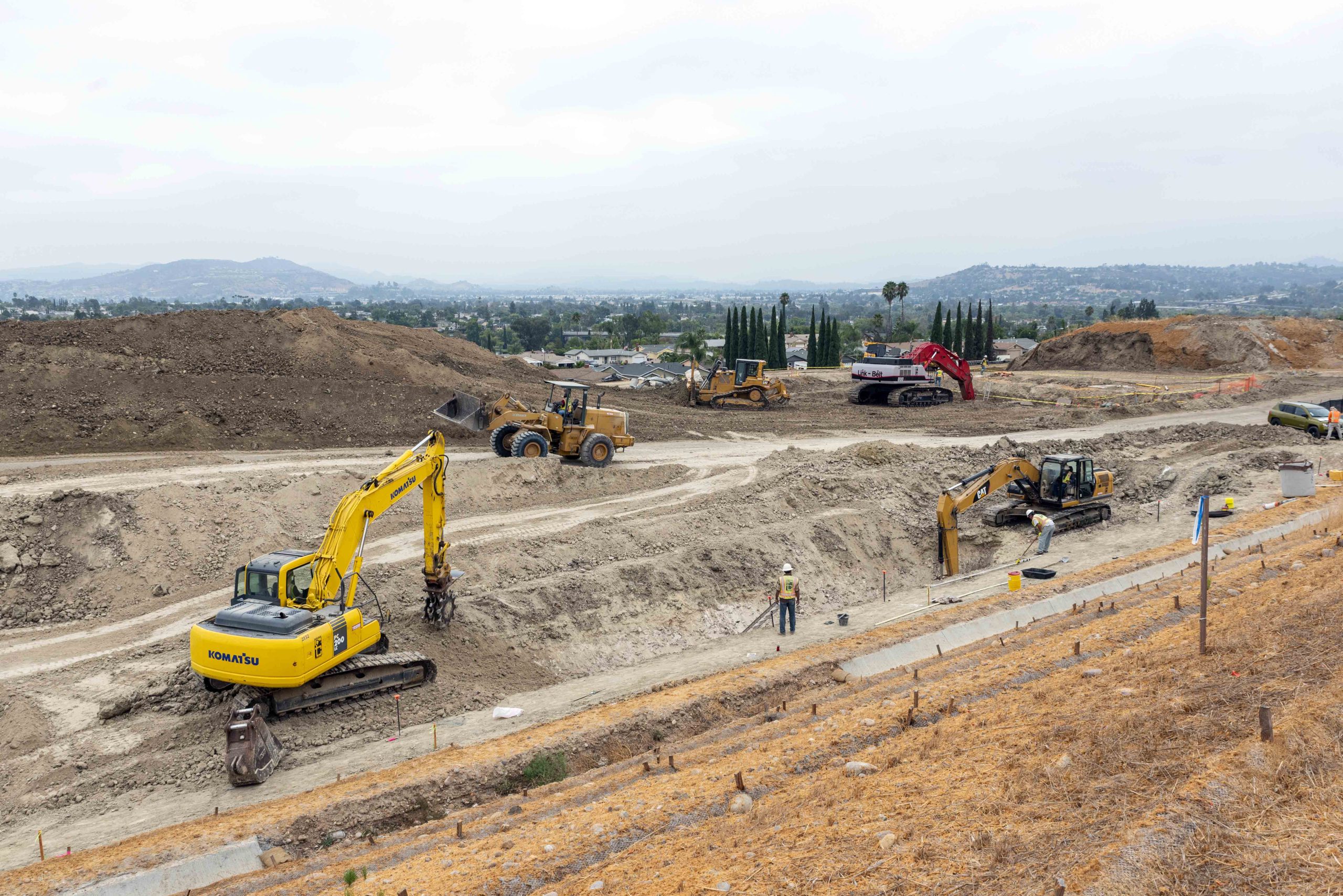 Castlerock pipeline work trenching
