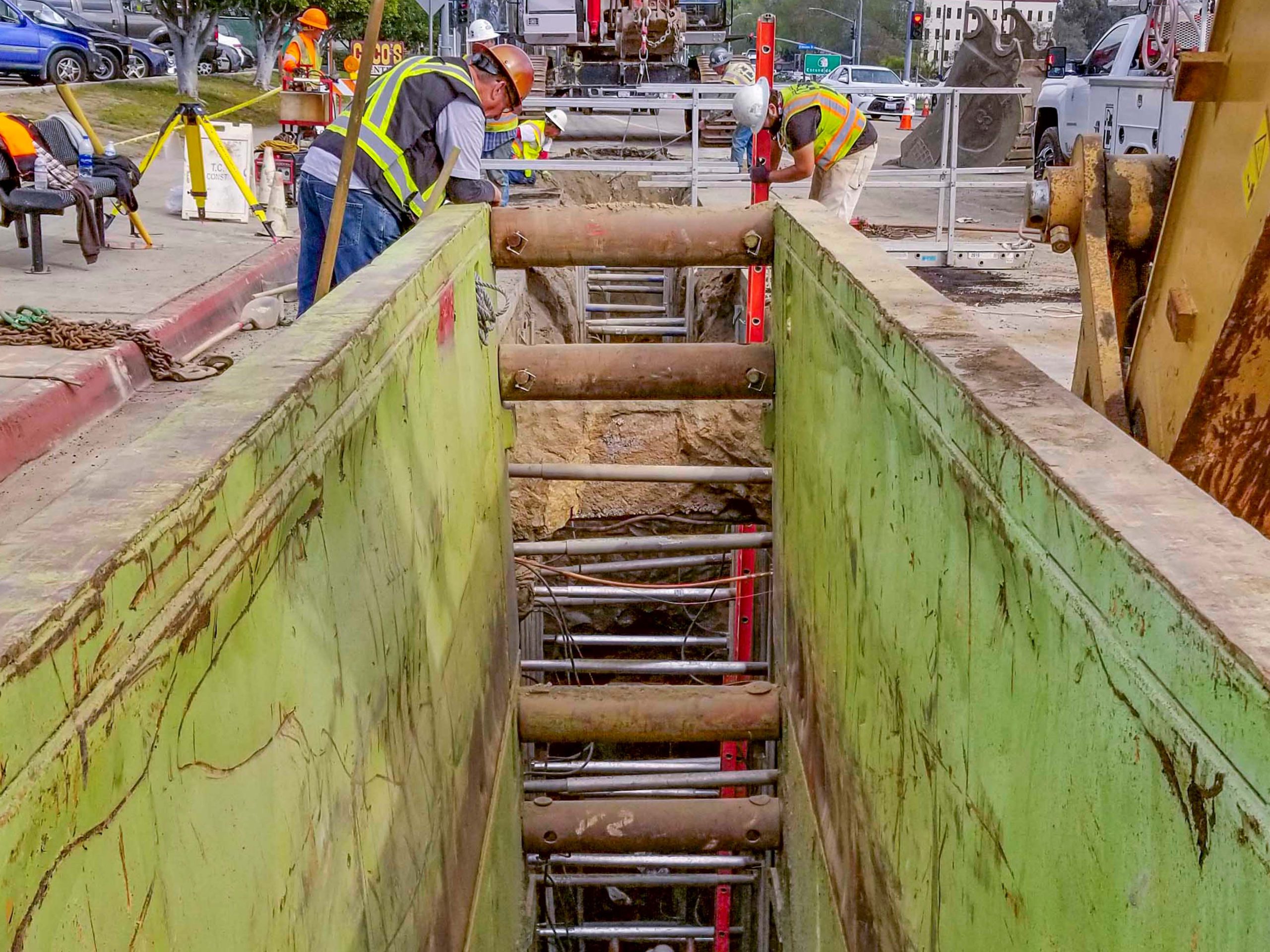 Vista Village Trunk Sewer open trench
