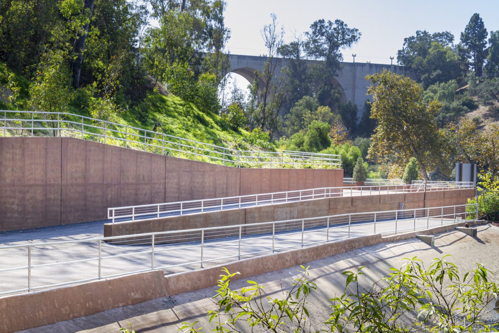 SD Zoo Equalization Tank walkway on top of the equalization tank built to contain stormwater runoff