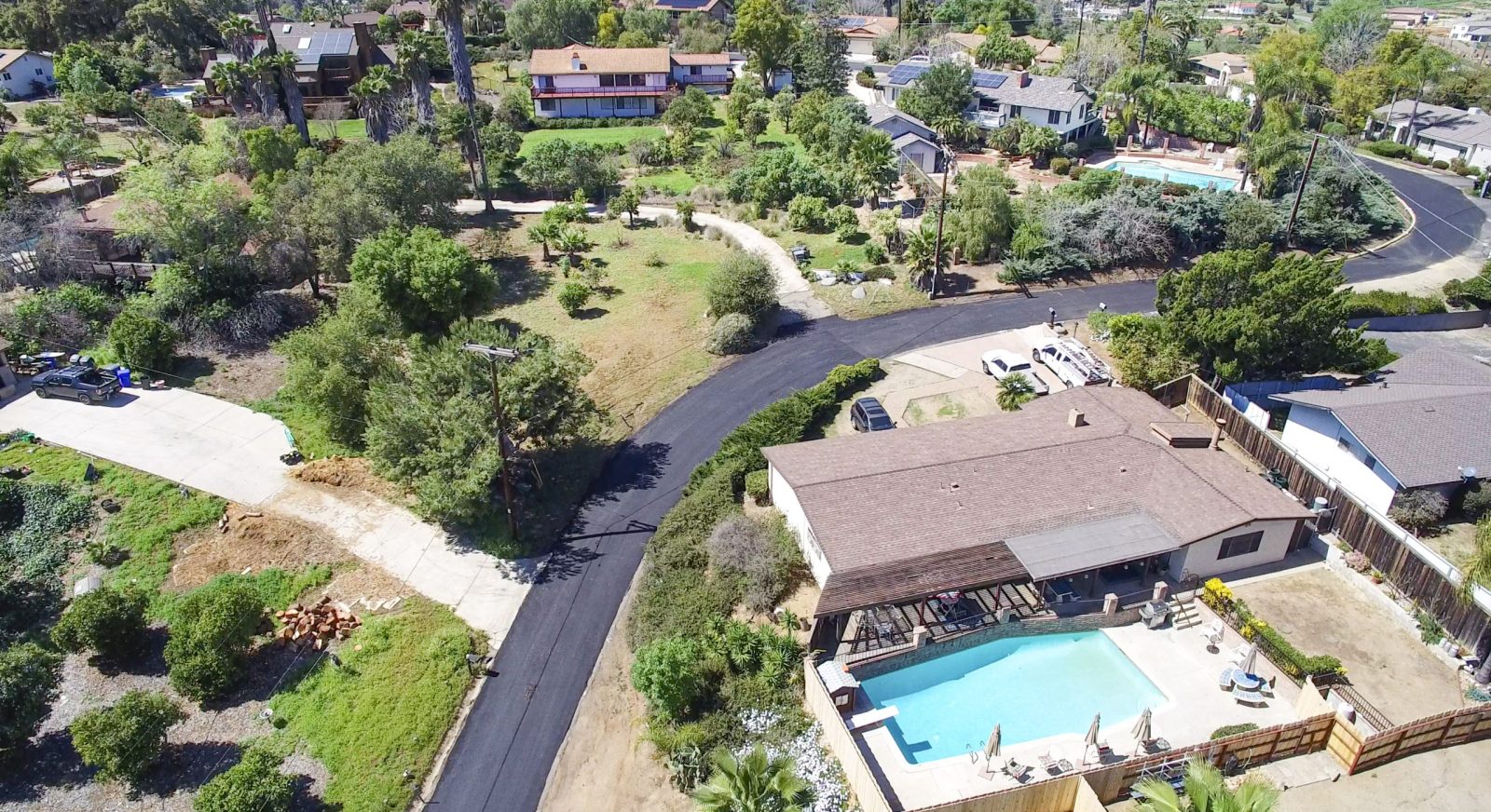 18604 County Overlay Road Maintenance, view of completed paved road in residential area